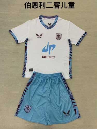 Kids 2024/25 Burnley 2nd Away White Kids/Youth Soccer Uniform-208