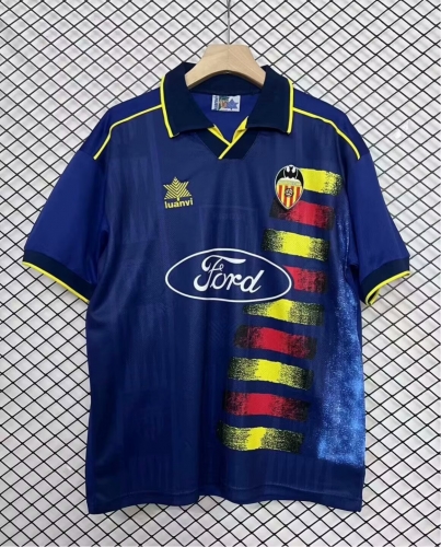 96/97 Retro Version Valencia Away Blue Thailand Soccer Jersey AAA-95