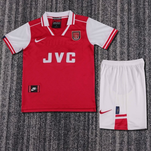 1996/97 Retro Version Arsenal Home Red Kids/Youth Soccer Uniform-811