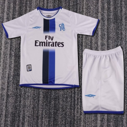 Kids 03 Retro Version Chelsea Away White Kids/Youth Soccer Uniform-811