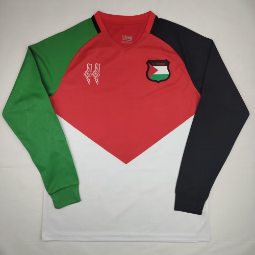 2024/25 Retro Palestine Red & Green & White Thailand LS Soccer Jersey-38