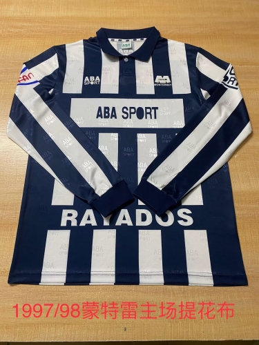 97/98 Retro Version Monterrey Home Blue & White LS Thailand Soccer Jersey AAA-2041