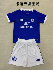 Kids 2024/25 Cardiff City Home Blue Kids/Youth Soccer Uniform-208