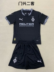 Kids 2024/25 Borussia Mönchengladbach 2nd Away Black Kids/Youth Soccer Uniform-208