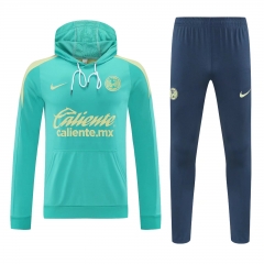 2024/25 Club América Lake Blue Soccer Tracksuit Uniform With Hat-418