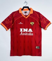 99/00 Retro Version AS Roma Home Red Thailand Soccer Jersey AAA-811/601