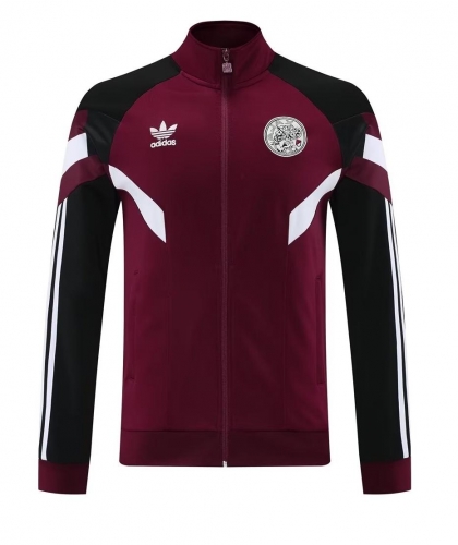 2024/25 #08 Ajax Maroon Thailand Soccer Jacket Top-LH