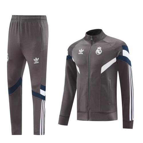 Kids 2023/24 Real Madrid Dark Gray Youth/Kids Thailand Soccer Jacket Uniform-LH