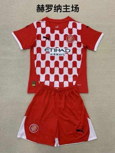 2024/25 Girona FC Home Red & White Soccer Uniform-208