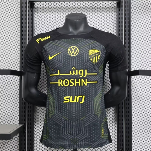 Player Version 2025 Al-Ittihad 2nd Away Black Thailand Soccer Jersey AAA-888