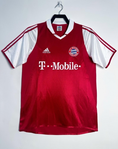 03/04 Retro Version Bayern München Home Red Thailand Soccer Jersey AAA-811