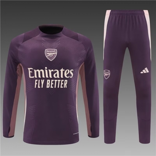 Player Version 2024/25 Arsenal Purple Soccer Tracksuit Uniform-801