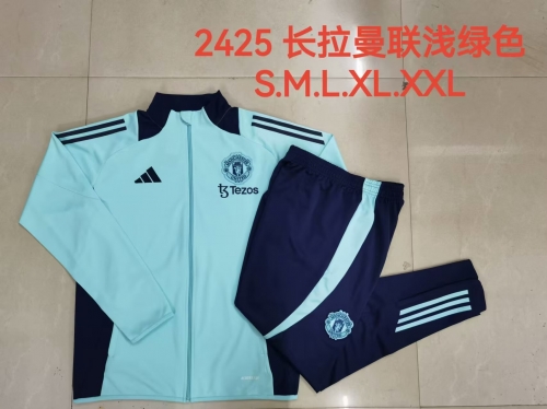 2024/25 Manchester United Light Green Thailand Jacket Uniform-815