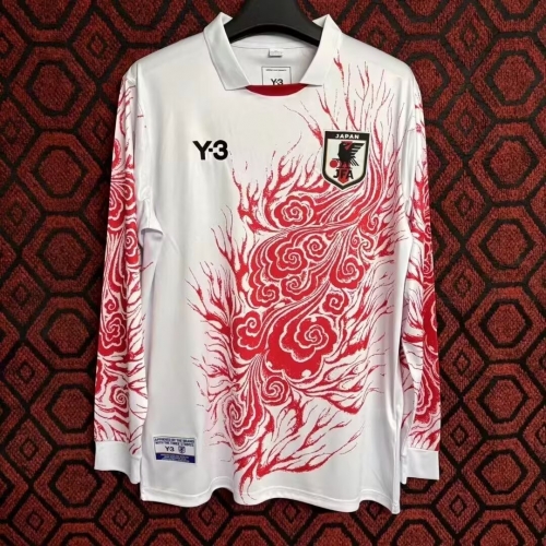 2024/25 Japan Y3 White & Red LS Thailand Soccer Jersey AAA-920