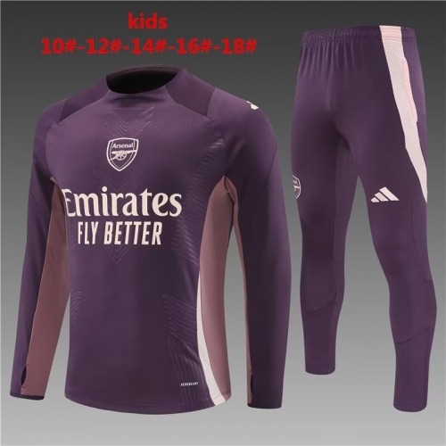 Player Version Kids 2024/25 Arsenal Purple Kids/Youth Soccer Tracksuit Uniform-801/GDP