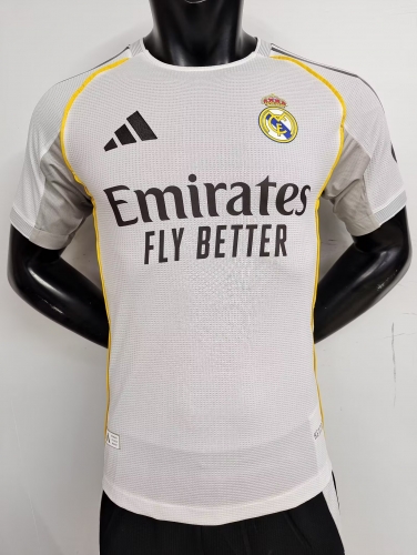 Player Version 2025/26 Real Madrid Home White Thailand Soccer Jersey AAA-MY