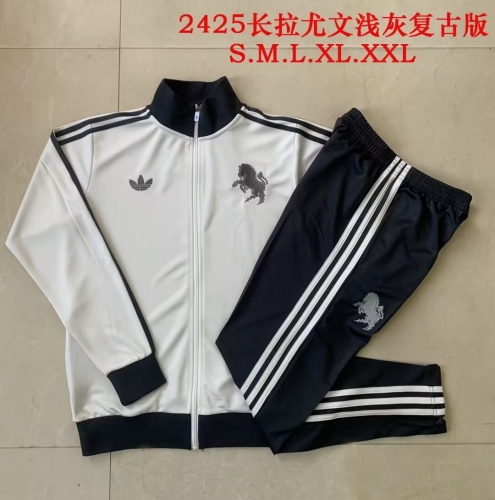 2024/25 Juventus FC White & Gray Thailand Soccer Jacket Uniform-815