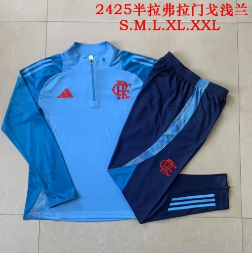 2024/25 Flamengo Light Blue Thailand Tracksuit Uniform-815