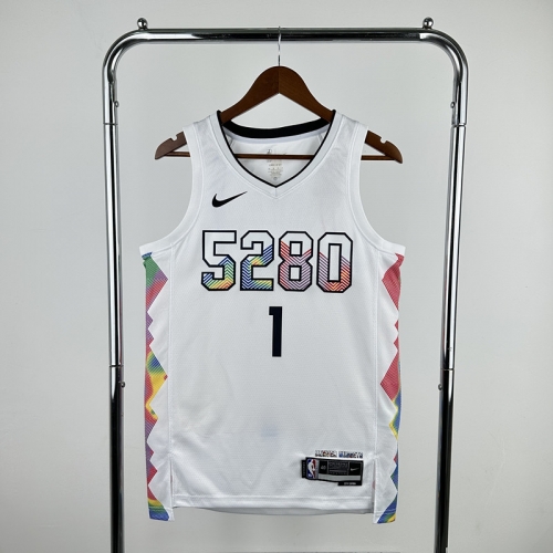 2025 Season City Version NBA Denver Nuggets White #1 Jersey-311