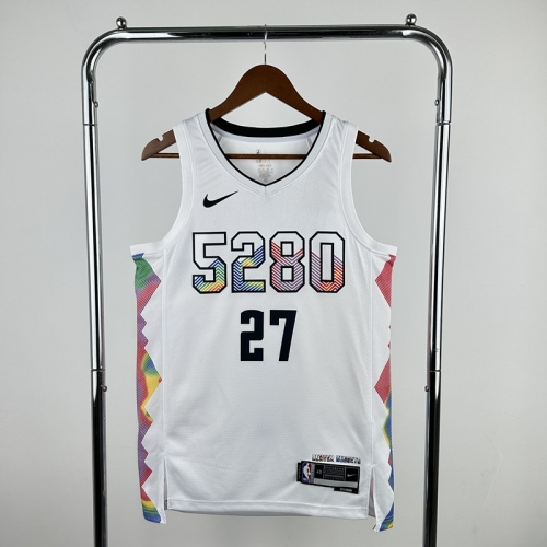 2025 Season City Version NBA Denver Nuggets White #27 Jersey-311