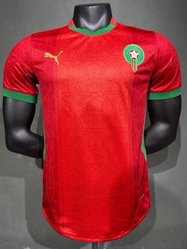 Player Version 2024/25 Morocco Home Red Thailand Soccer Jersey AAA-16/888/416/703