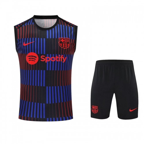 2025/26 Barcelona Red & Blue Thailand Soccer Training Vest Uniform-418