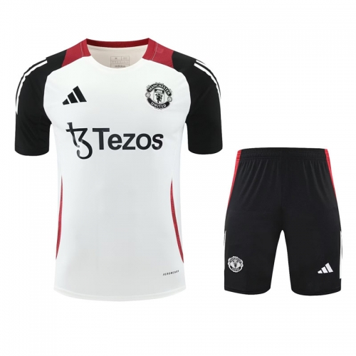 2025/26 Manchester United White Thailand Soccer Training Uniform-418