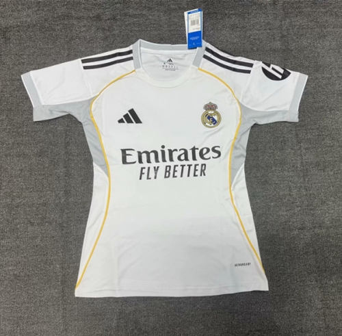 2025/26 Real Madrid Home White Thailand Female Soccer Jersey AAA