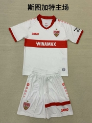 Kids 2024/25 VfB Stuttgart Home White Kids/Youth Soccer Uniform-208