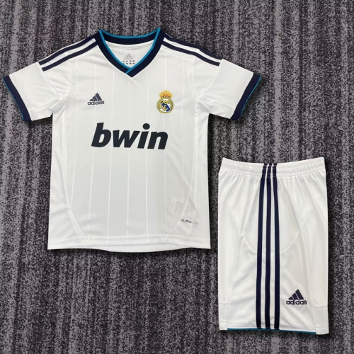 Kids12-13 Retro Version Real Madrid Home White Kids/Youth Soccer Uniform-1040/123/811