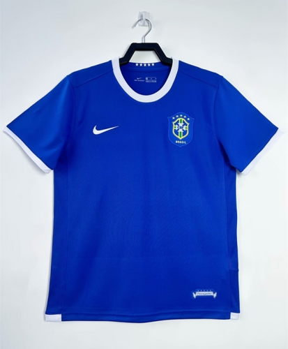 06 Retro Version Brazil Away Blue Soccer Thailand Jersey AAA-503/811