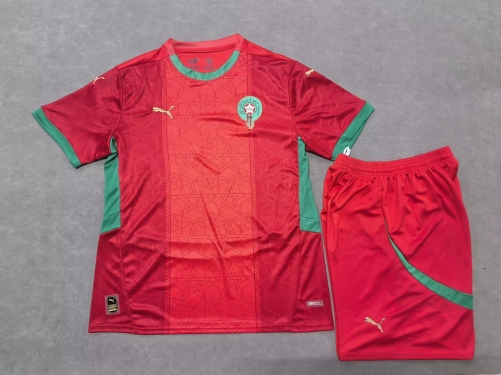 2025/26 Morocco Home Red Soccer Uniform-315