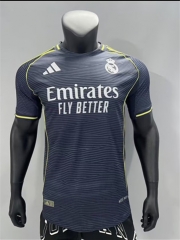 Player Version 2025/26 Real Madrid 2nd Away Black & Gray Thailand Soccer Jersey AAA-603