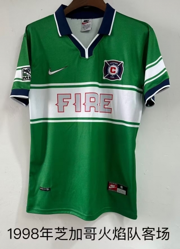 1998 Retro Version Chicago Fire FC Away Green Thailand Soccer Jersey AAA-709