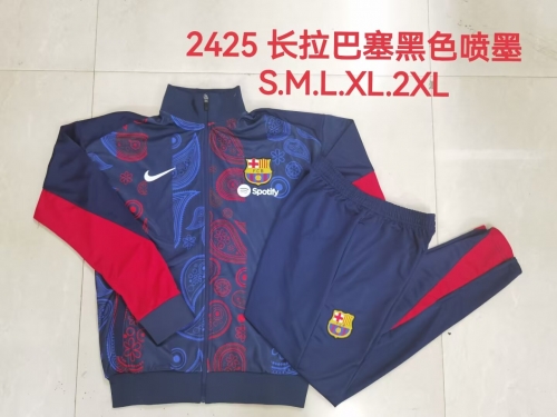 2024/25 Barcelona Royal Blue Thailand Soccer Jacket Uniform-815