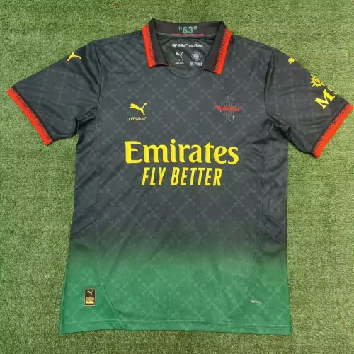 2025-2026 AC Milan Goalkeeper  Black & Green Thailand Soccer Jersey AAA-416