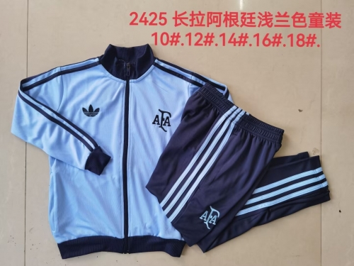 Kids 2024/25 Argentina Light Blue Kids/Youth Jacket Unifom-815