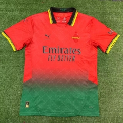 2025/26 AC Milan 3rd Away Red & Green Thailand Soccer Jersey AAA-416