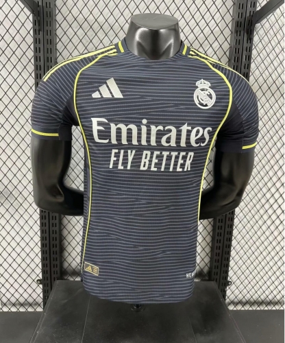 Player Version 2025/26 Real Madrid Away Black Thailand Soccer Jersey AAA-703