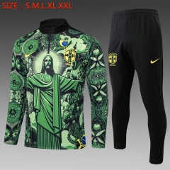 2024/25 Brazil Black & Green Thailand Soccer Uniform-815