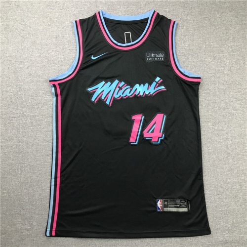 City Version Miami Heat NBA Black #14 Jersey