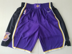 Retro Version Los Angeles Lakers NBA Black & Purple Shorts