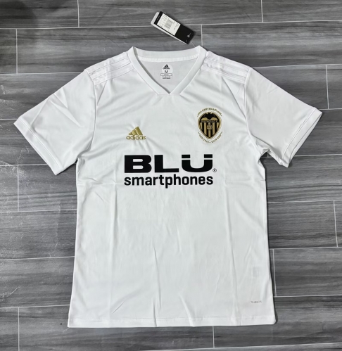 Century 18/19 Retro Version Valencia Home White Thailand Soccer Jersey AAA-JM