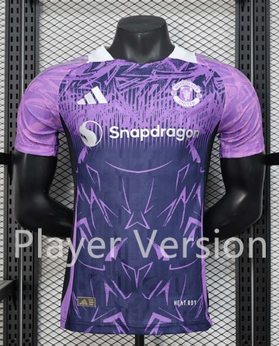 Player Special Version 2025-2026 Manchester United Purple&Blue Thailand Soccer Jersey AAA-888