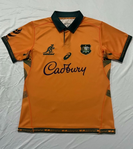 2025 Season Australia Home Orange Thailand Rugby Shirts-805