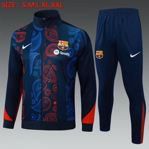 2024/25 Barcelona Royal Blue Thailand Soccer Jacket Uniform-815