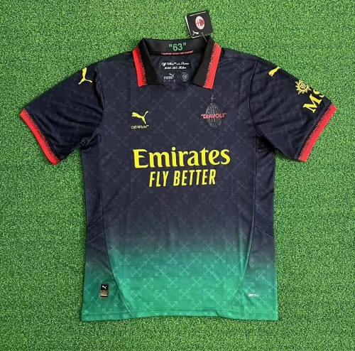 2025-2026 AC Milan Goalkeeper  Black & Green Thailand Soccer Jersey AAA-416/320