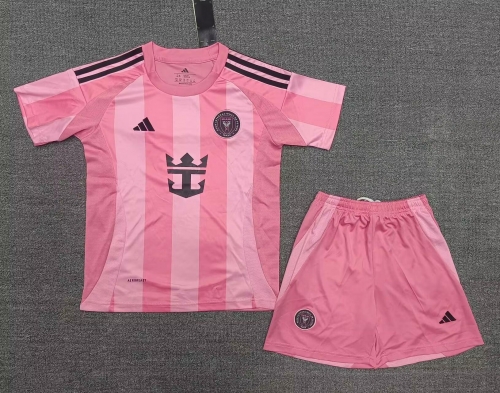 Kids 2025/26 Inter Miami CF Home Pink Kids/Youth Soccer Uniform-507