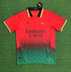 2025/26 AC Milan 3rd Away Red & Green Thailand Soccer Jersey AAA-416/320