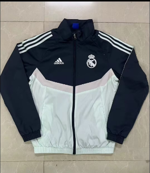 2024/25 Real Madrid Black & Green Thailand Soccer Windbreaker Top-GDP